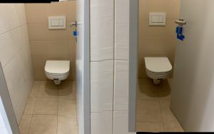 Toalety ( dámské, pánské) jsou soušástí prostor